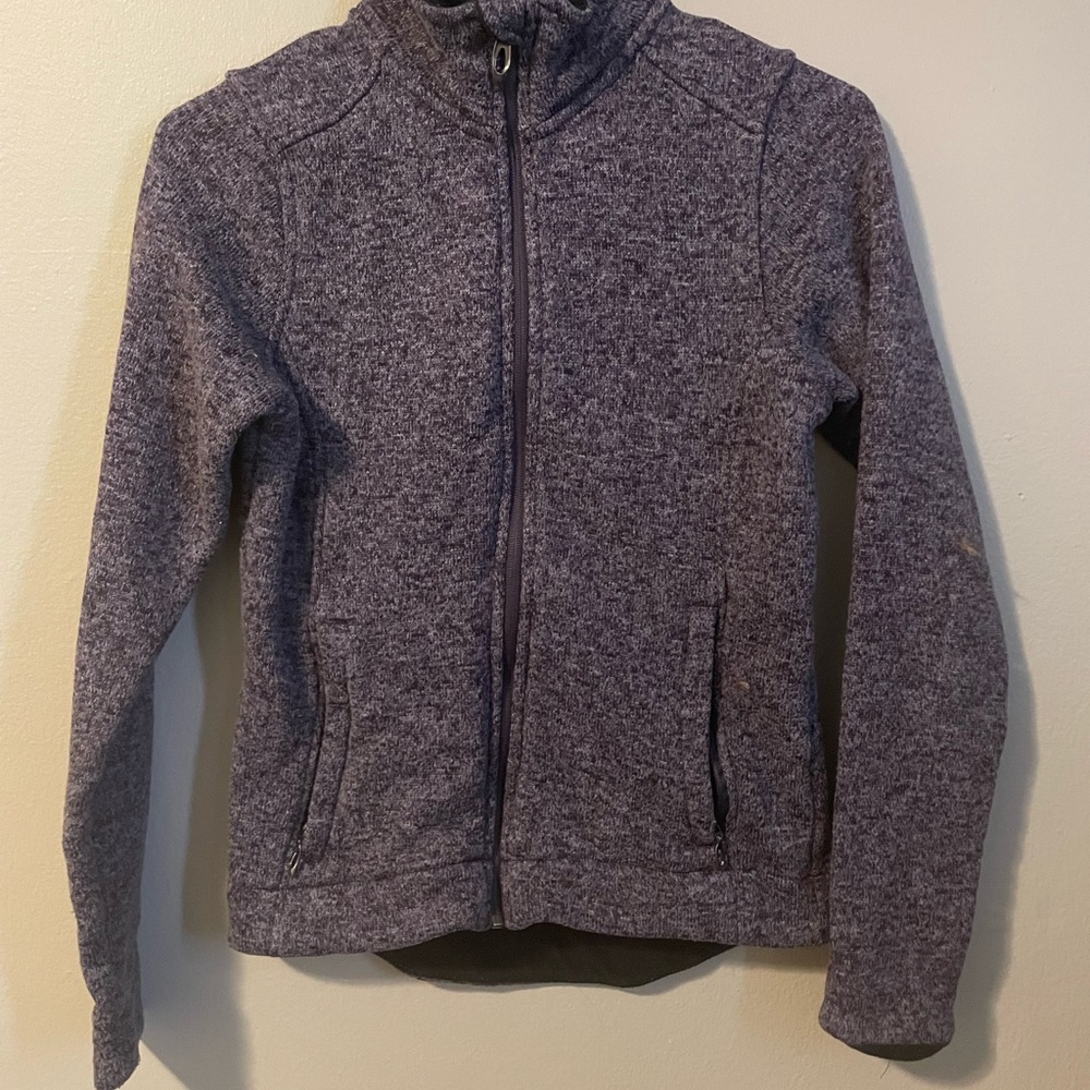 Cozy Heathered purple Zip-Up Jacket